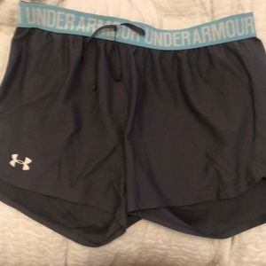 Grey under armor shorts
